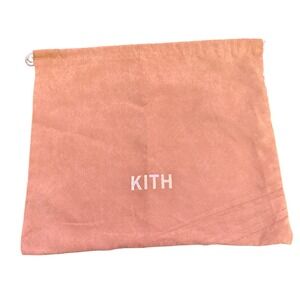 Kith Suede Drawstring Dust Bag Storage Pouch Accessory Bag Brown Logo Travel